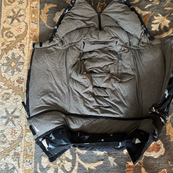 7AM Enfant Stroller Footmuff Blanket 212 Evolution, Aqua Triangles, Cotton - Picture 3 of 7